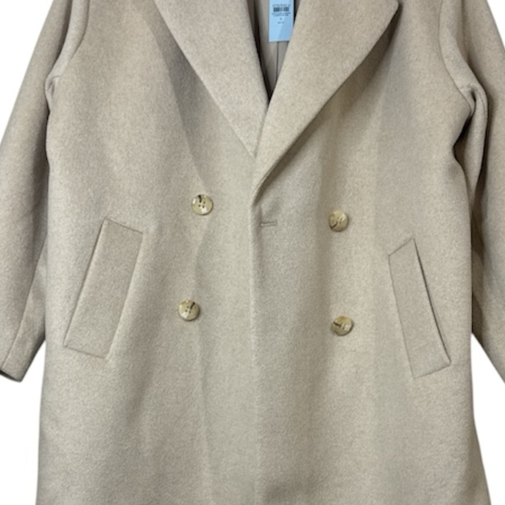 Ann Taylor Cocoon Coat Double Breasted Relaxed Oversized Small - Picture 11 of 12